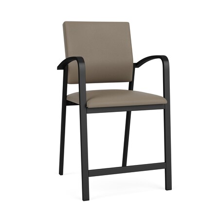 Lesro Newport Hip Chair Metal Frame, Black, MD Farro Upholstery NP1161